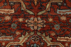 8x10 Navy Rust Persian Hand Knotted Wool Rug ( P-2779)