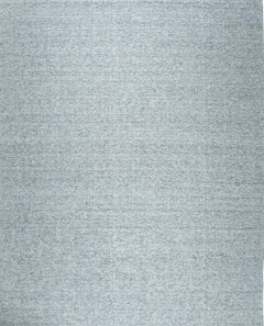 8x10 Opulent Verführerisch Silber Kilim Solide Offene Feld Handgefertigte Wolle Teppich Vorleger