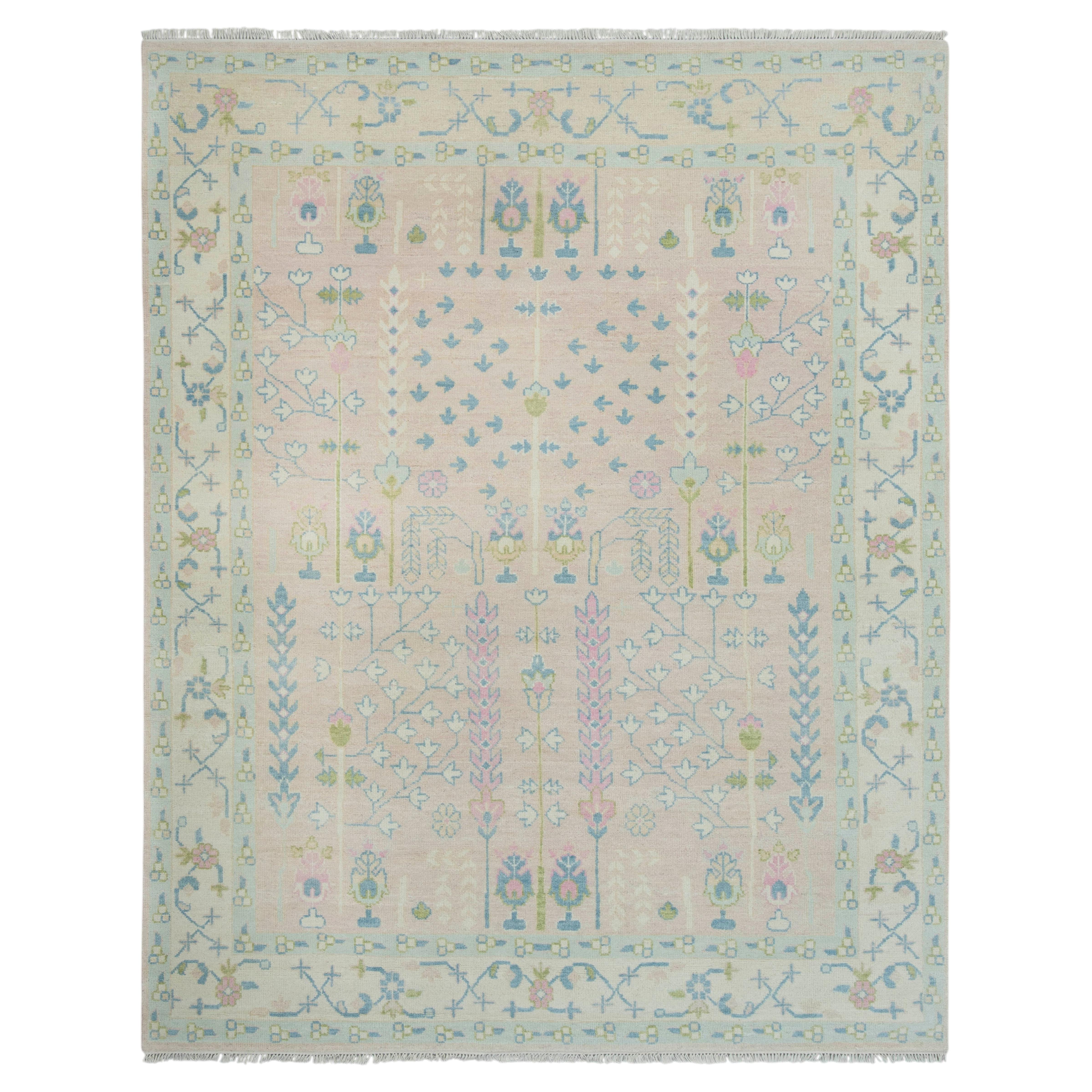 8x10 Pink Tree Tree of Life Hand Knotted Persian Rug ( JC-7874 )