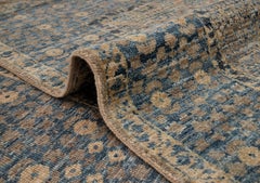 8x10 Persian Beige Brown Gray Hand Knotted Persian Wool Rug ( OAC-12)