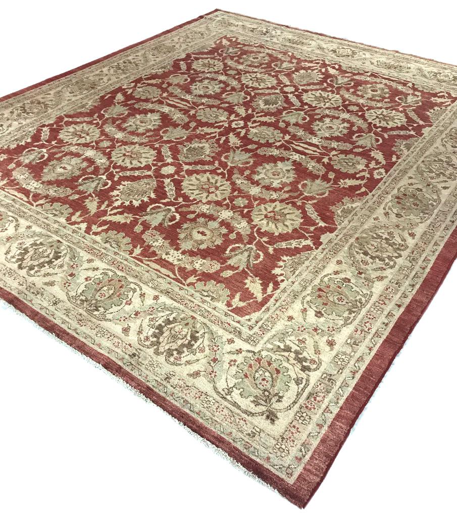 8'x10' Persischer Design Reds Floral Teppich (Handgeknüpft) im Angebot