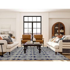 8'x10' Purple, Geometric Design, Sari Silk with Wool Hand Knotted Rug