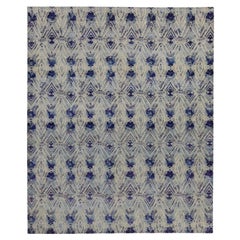 8
x10
Lila, Geometrisches Design, Sari Seide mit Wolle Handgeknüpfter Teppich