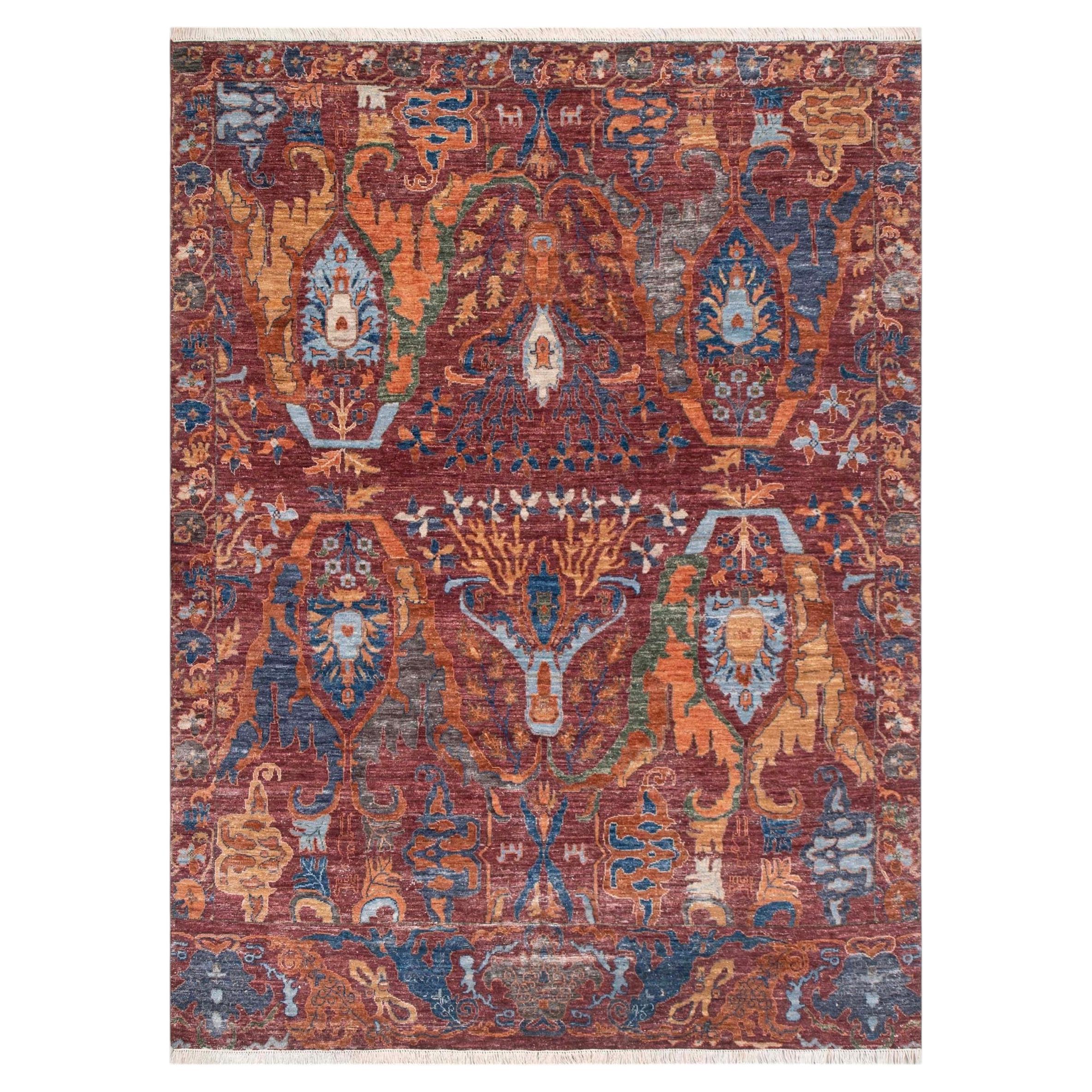 8x10 Red Bidjar Style Hand Knotted Wool High Quality Rug ( JC - 10699 )