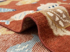 8x10 Red Colorful Fishes Plush Feel Wool Hand Knotted Rug ( G - 14133 )