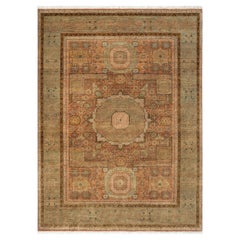8x10 Red Green Mamluk Persian Hand Knotted Wool Rug ( G-13555)
