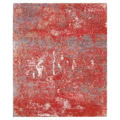 8'x10' Rouge Design Modern Rug Nepale Weave Wool and Silk Hand Knotsted