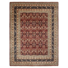 8x10 Red Navy Persian Hand Knotted Wool Rug ( G-11388)