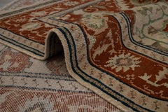 8x10 Red Rust Persian Heriz Serapi Hand Knotted Wool Rug ( G - 9766 )