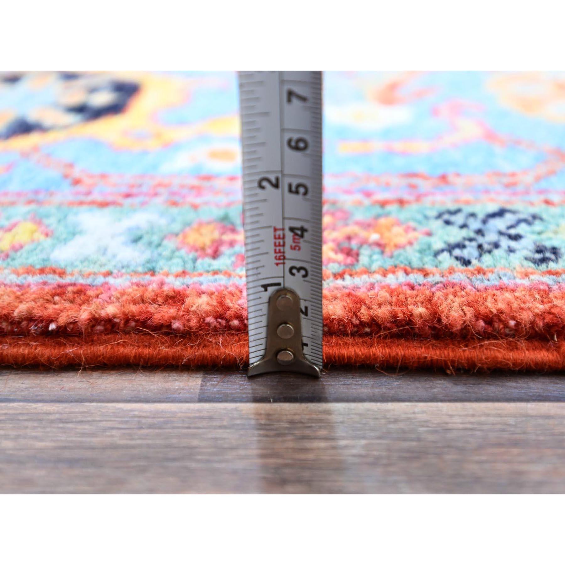 8'x10' Rouge Seeripe Heris Motifs colorés 100% laine Knots Rugs Orientaux en vente 2