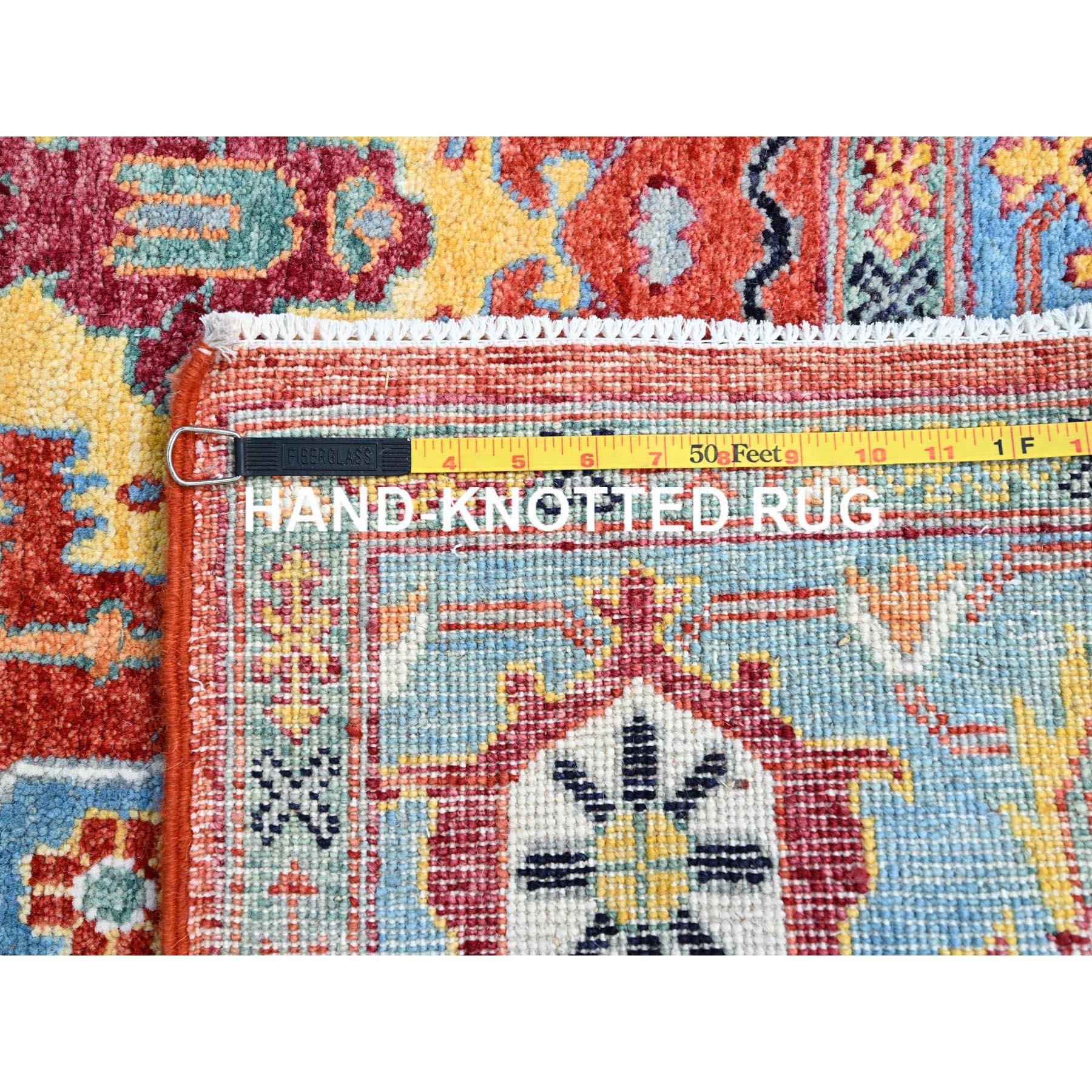 8'x10' Rouge Seeripe Heris Motifs colorés 100% laine Knots Rugs Orientaux en vente 3