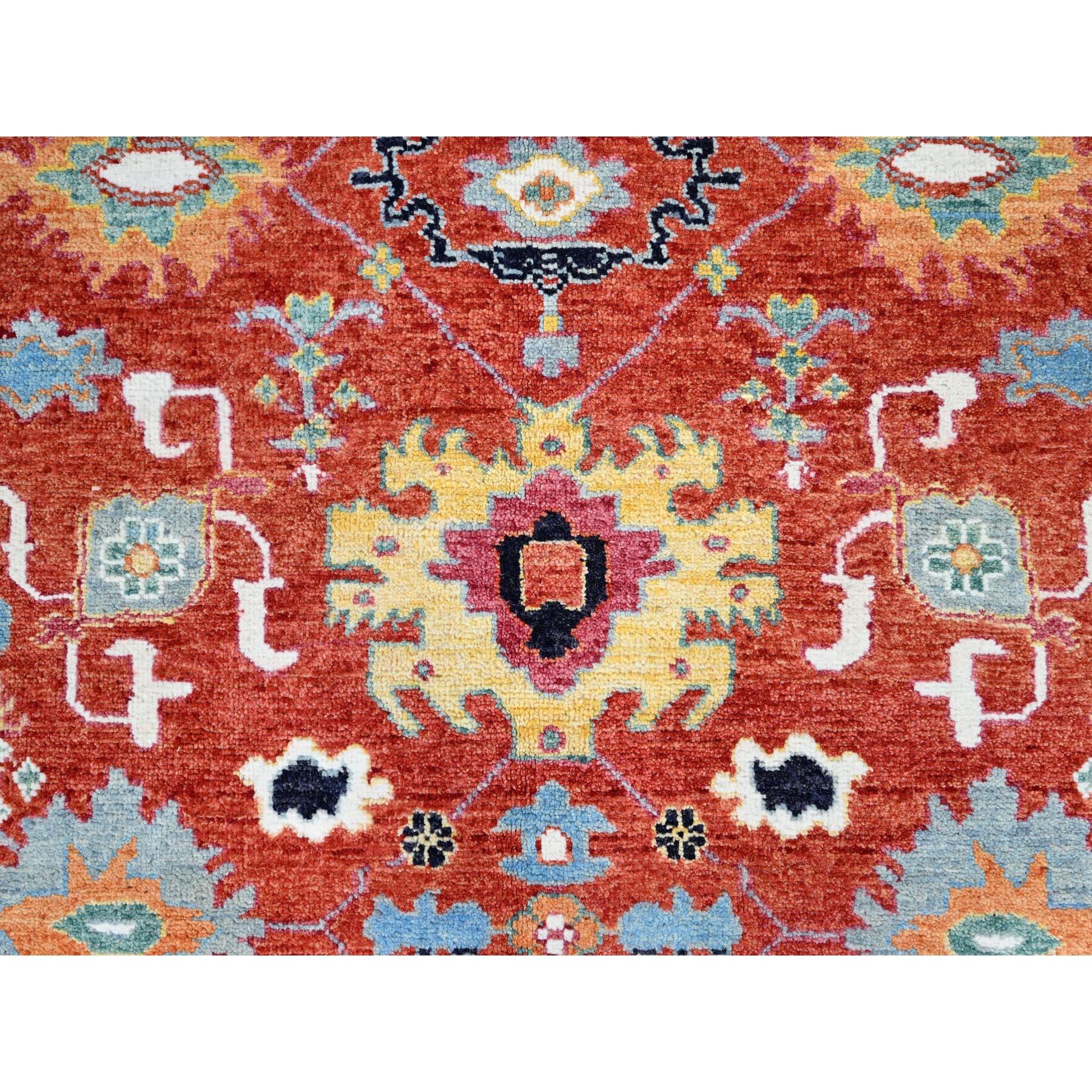 Laine 8'x10' Rouge Seeripe Heris Motifs colorés 100% laine Knots Rugs Orientaux en vente