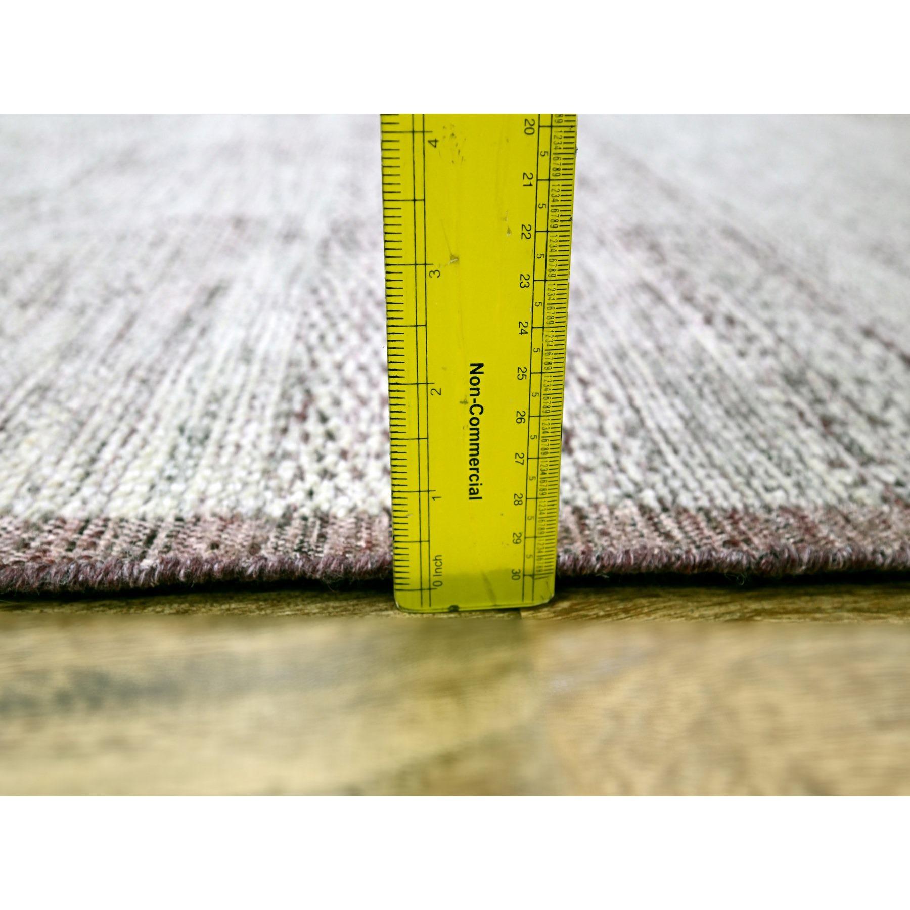 8'x10' Tapis d'Orient en pure laine nouée à la main, Red & White Oxidized Grass Design en vente 2