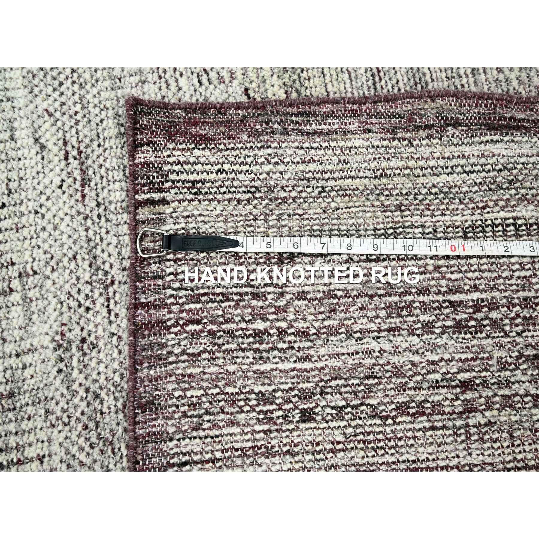 8'x10' Tapis d'Orient en pure laine nouée à la main, Red & White Oxidized Grass Design en vente 3