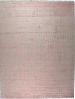 8x10 Rhea Moroccan Coral Open Field Geometric Modern Hand Knotted Wool Rug