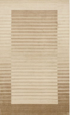 8x10 Rhea Quinn Brown Solid Geometric Modern Handmade Wool & Viscose Carpet Rug