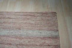 8x10 Rhea Selene Kilim Coral Solid Open Field Modern Flatweave Wool Carpet Rug