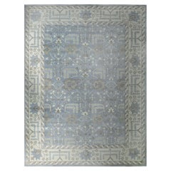 8x10 Selene Oushak Rust Floral Contemporary Hand Knotted Wool Carpet Rug