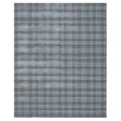 8x10 Serene Chloe Beige Geometric Modern Plaid Flatweave Wool Carpet Rug