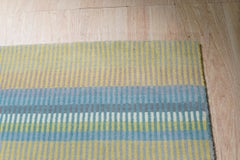 10x14 Serene Xena Green Striated Geometric Modern Handmade Wool Carpet Rug