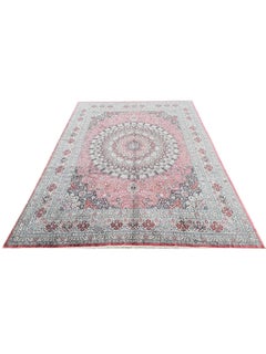 8x10 Silk Area Rug, Hand-Knotted Medallion Design