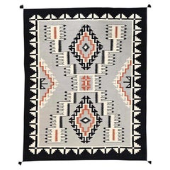 8'x10' Spanish Gray Southwest Geometric Design Hand Woven Flat Weave Wool Rug