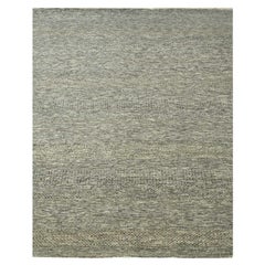 8'x10' Stone Gray Modern Grass Design Wool and Silk Hand Knotsted Oriental Rugs (tapis oriental en laine et soie noués à la main)