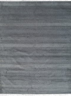 8x10 Traditional Graceful Gray Geometric Modern Hand Knotted Wool & Viscose Rug