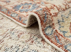 8x10 Traditional Oushak Ivory Red Hand Knotted Wool Rug (JC-10243)
