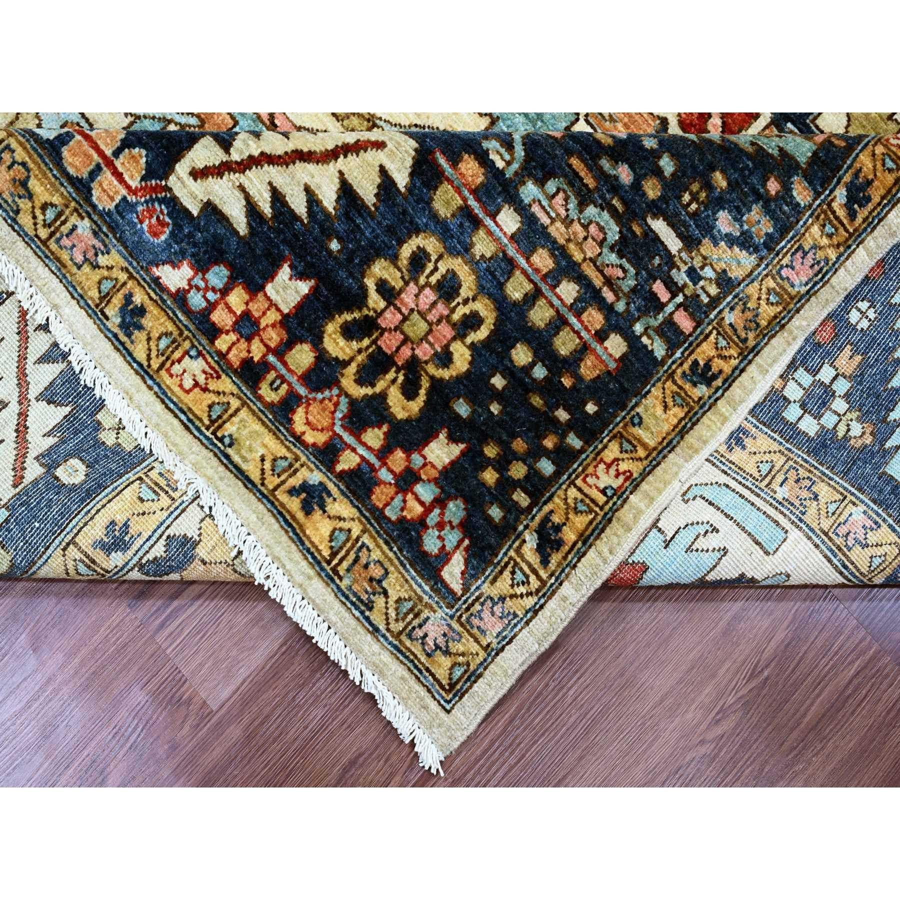 8'x10' Bianco Peshawar Serapi Heriz All Over Design Tappeto annodato a mano in pura lana In condizioni Nuovo in vendita a Carlstadt, NJ