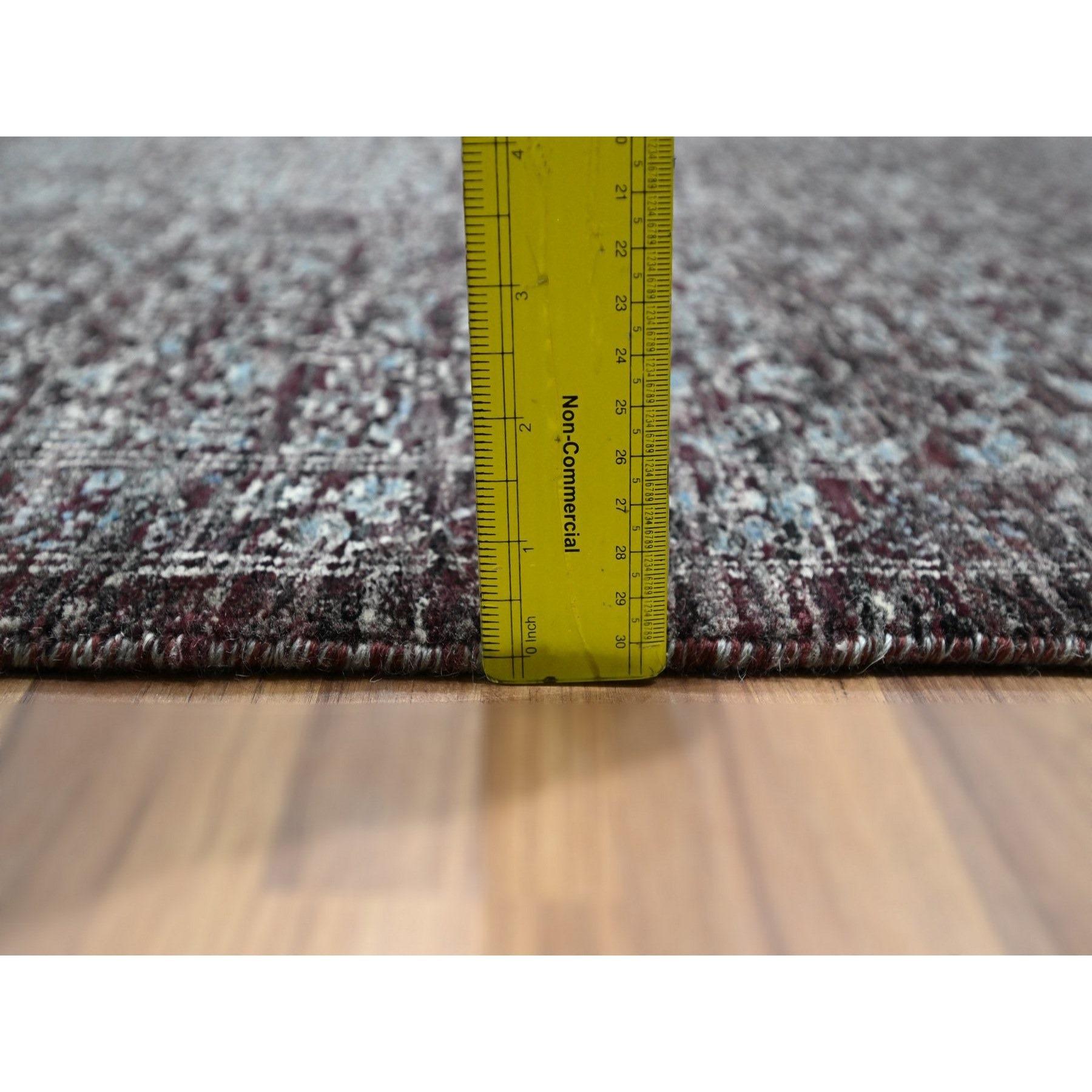 8'x10' Wine Red 14th Century Influence Mamluk Design Hand Knotted Wool Rug For Sale 3