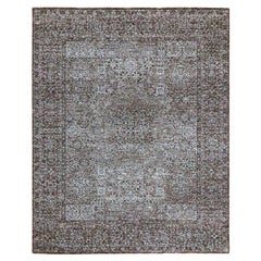 8'x10' Wine Red 14th Century Influence Mamluk Design Hand Knotted Wool Rug