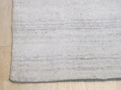 8x10 Xena Maya Ivory Solid Minimalist Modern Handmade Wool & Viscose Carpet Rug