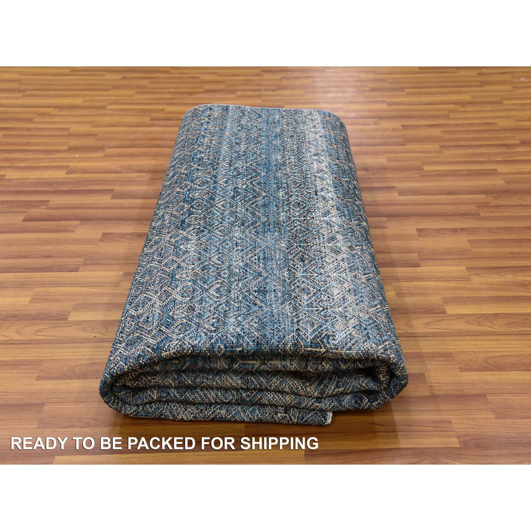 8'x10' Bleu Yale Tapis 100% laine noué à la main Kohinoor Design/One en vente 2