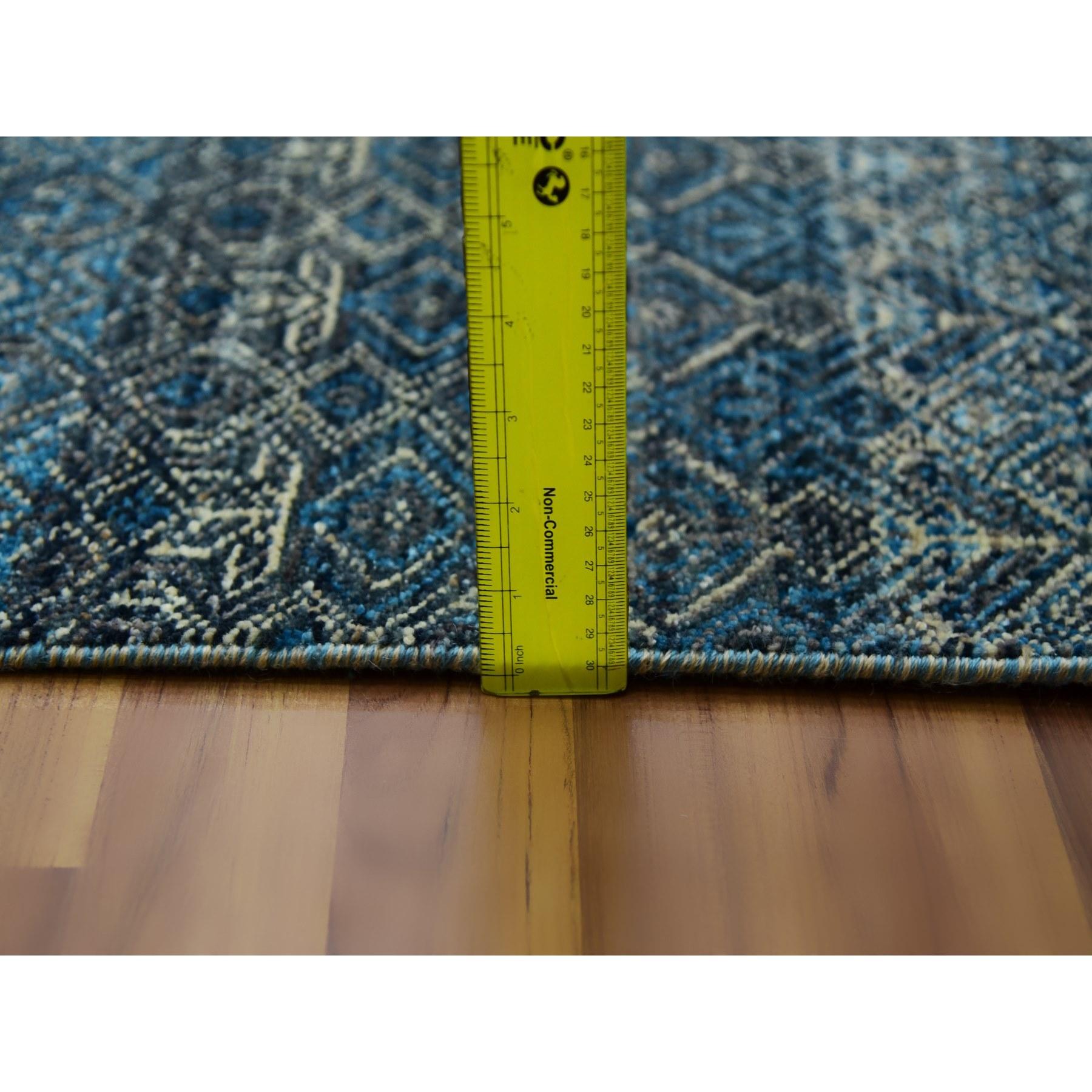 8'x10' Bleu Yale Tapis 100% laine noué à la main Kohinoor Design/One en vente 3