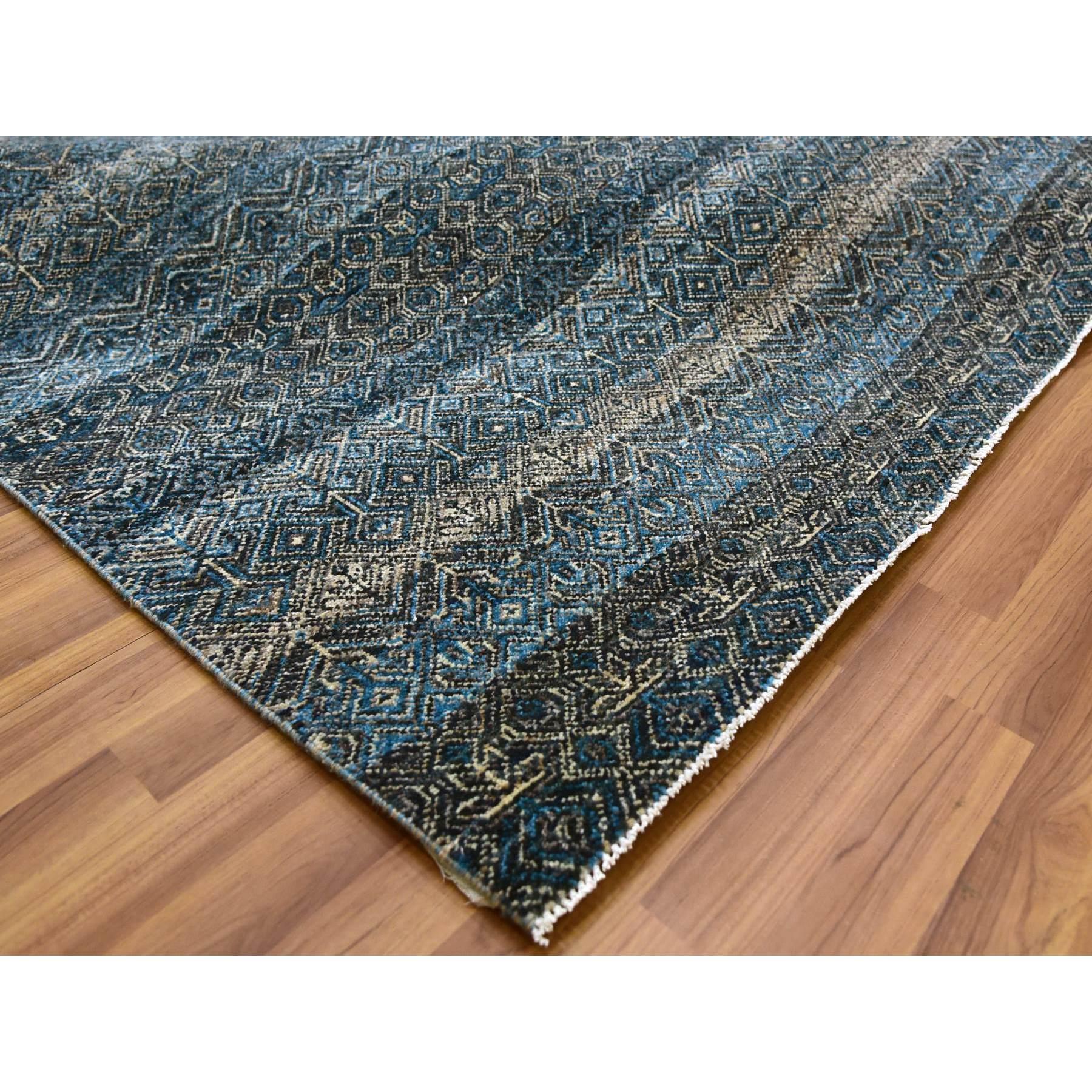 XXIe siècle et contemporain 8'x10' Bleu Yale Tapis 100% laine noué à la main Kohinoor Design/One en vente