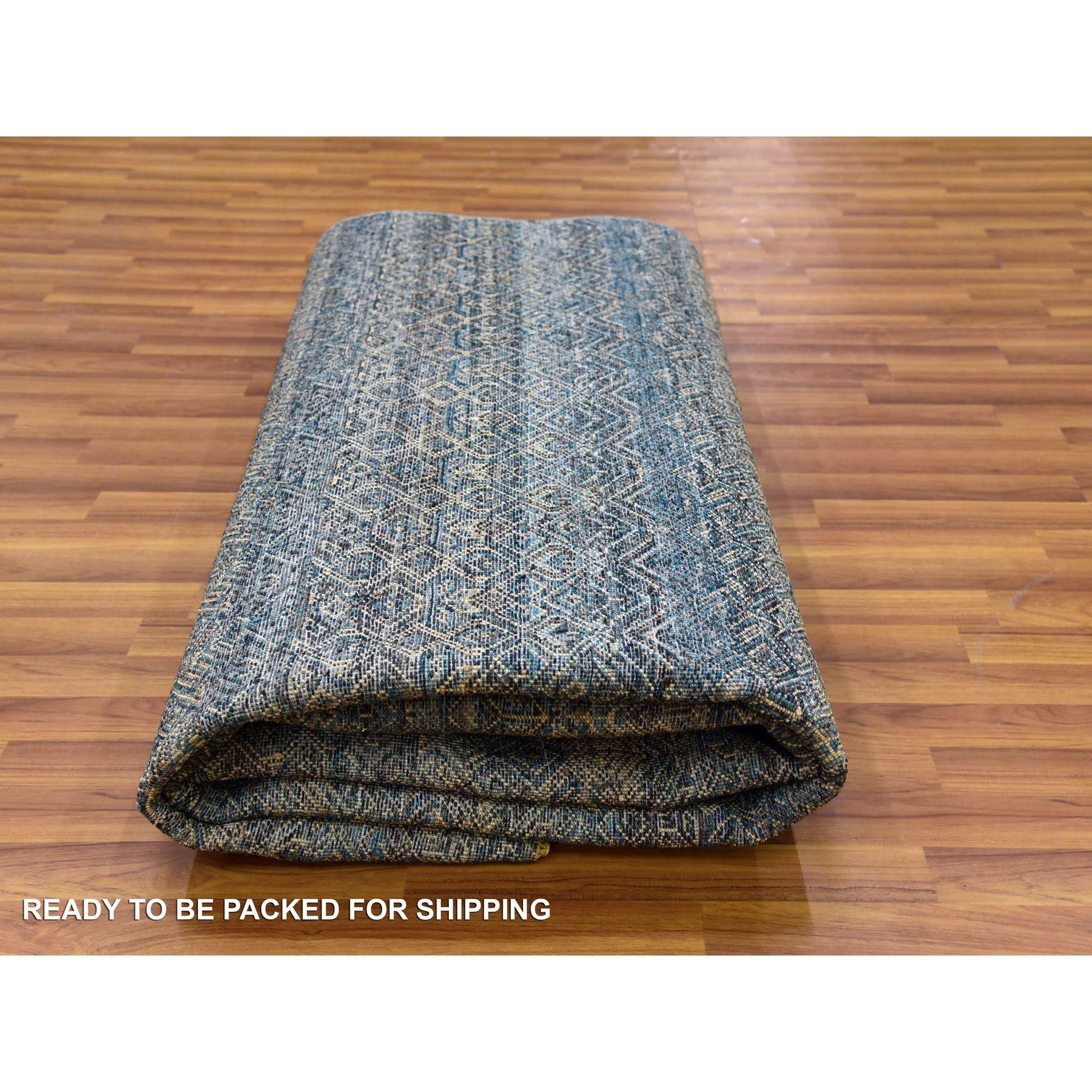 8'x10' Yale Blau, Kohinoor Herat Design, 100% Wolle Handgeknüpft Teppich im Angebot 4