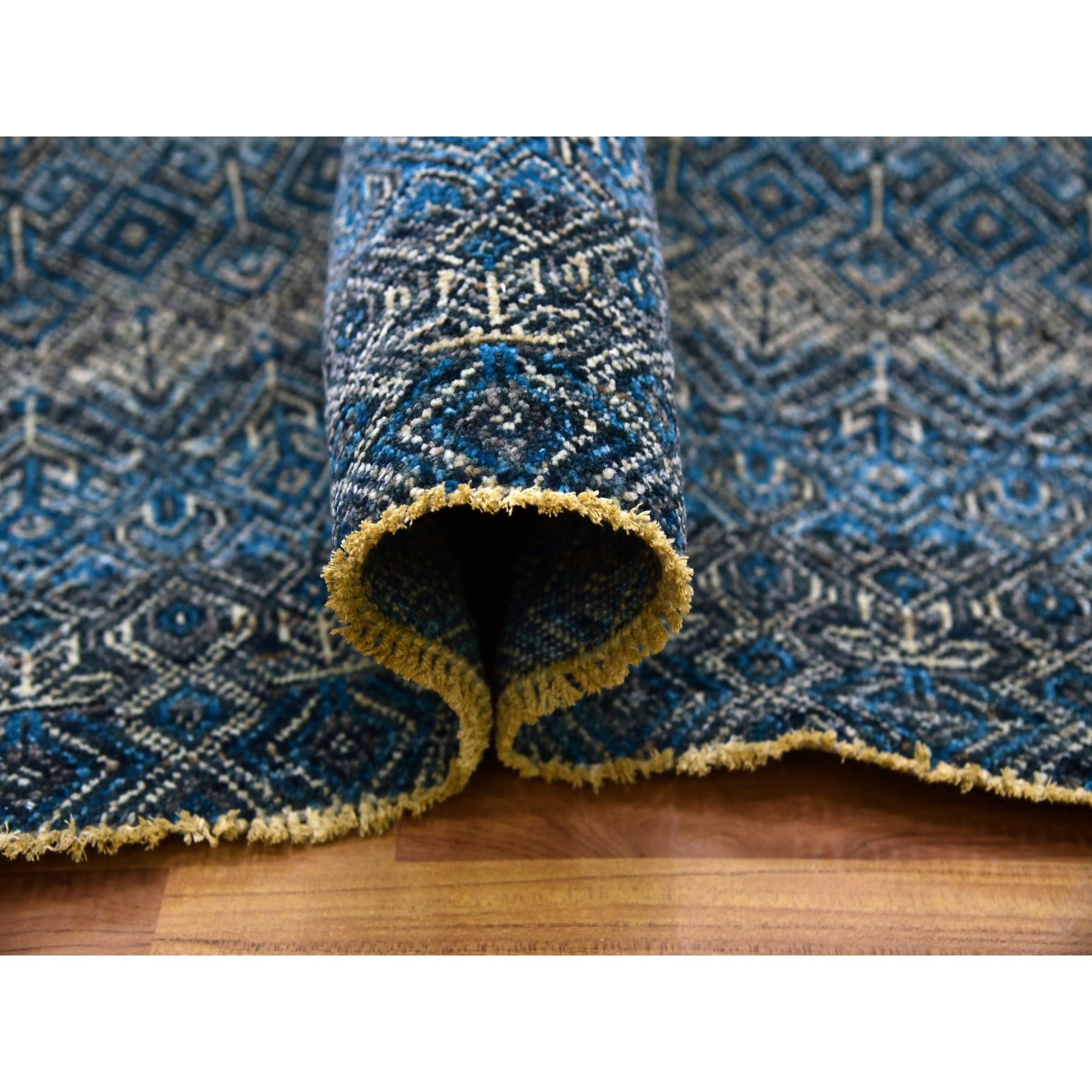 8'x10' Yale Blau, Kohinoor Herat Design, 100% Wolle Handgeknüpft Teppich (21. Jahrhundert und zeitgenössisch) im Angebot