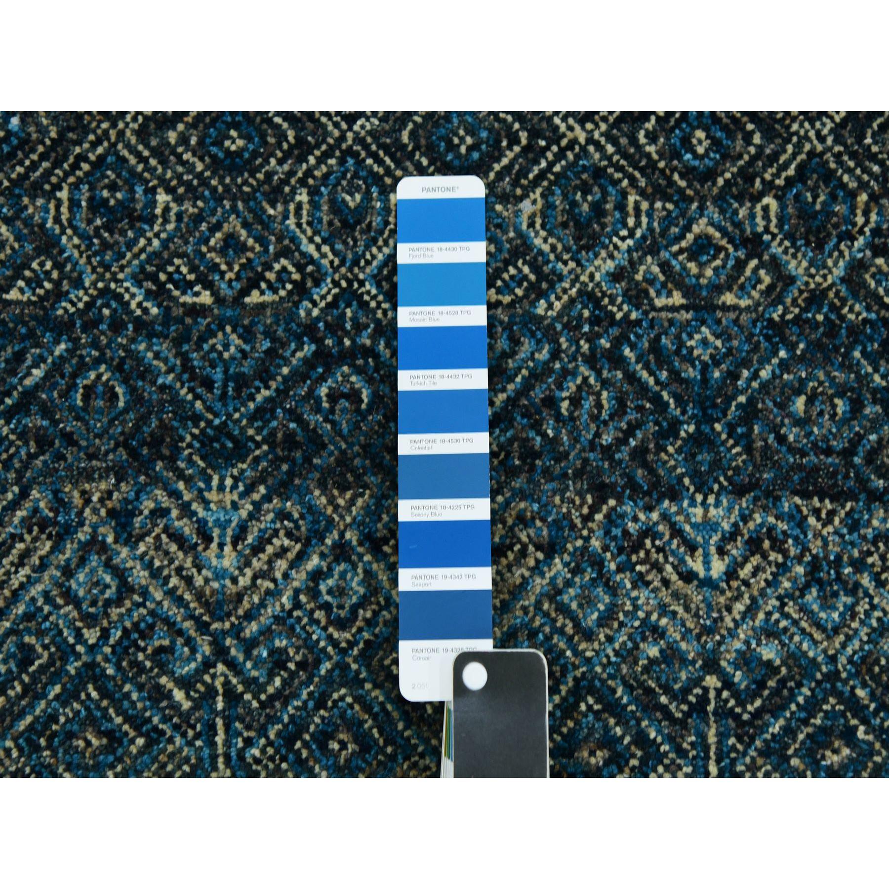 8'x10' Yale Blau, Kohinoor Herat Design, 100% Wolle Handgeknüpft Teppich im Angebot 2