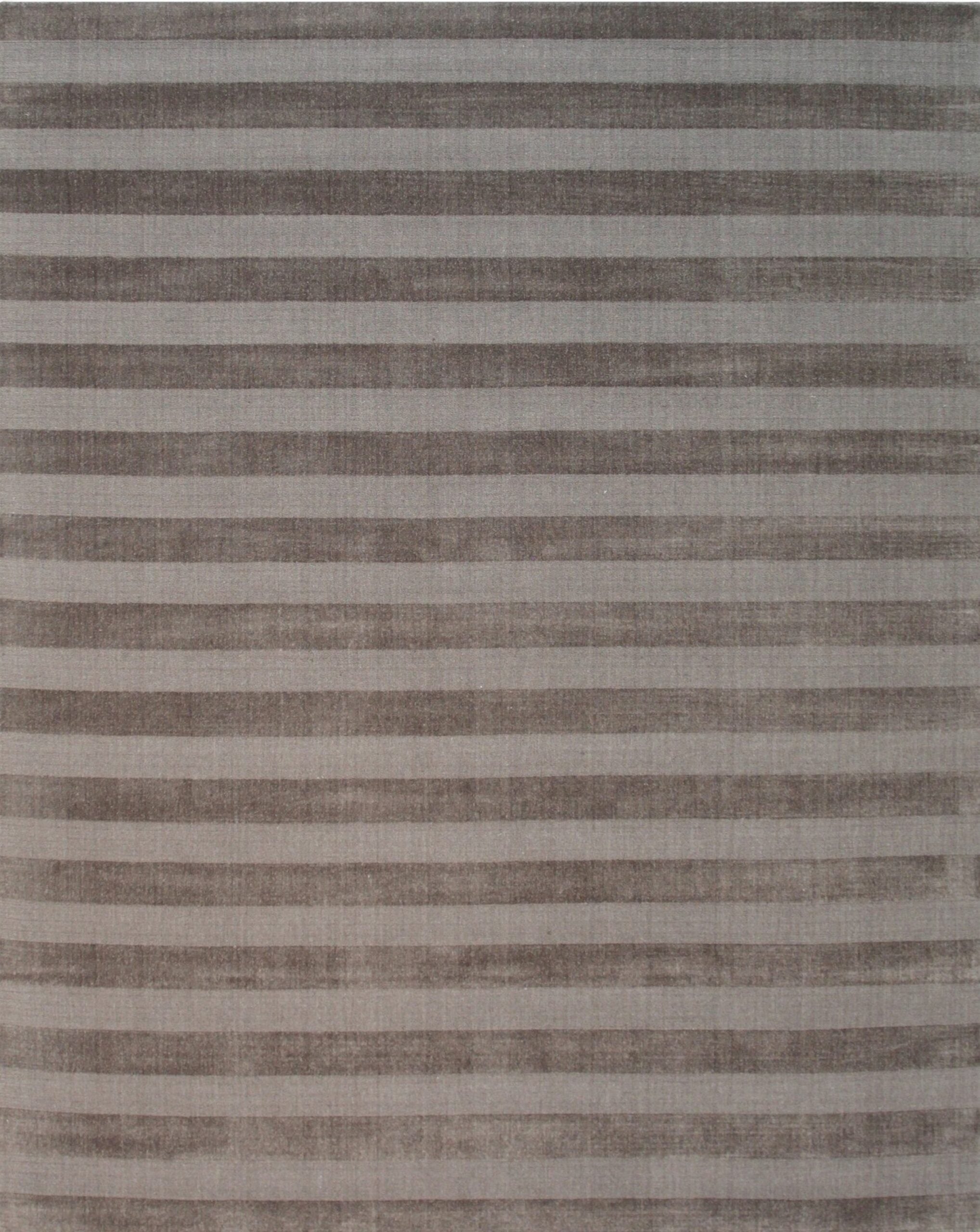 8x10 Yara Alluring Brown Minimalist Geometric Modern Handmade Wool Carpet Rug