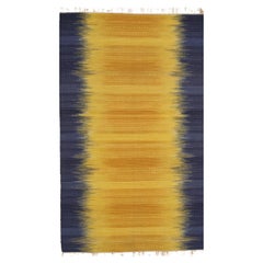 8x10 Gelb Flachgewebe Wolle Ombre Horizont Geometrisch Modern Teppich Teppich