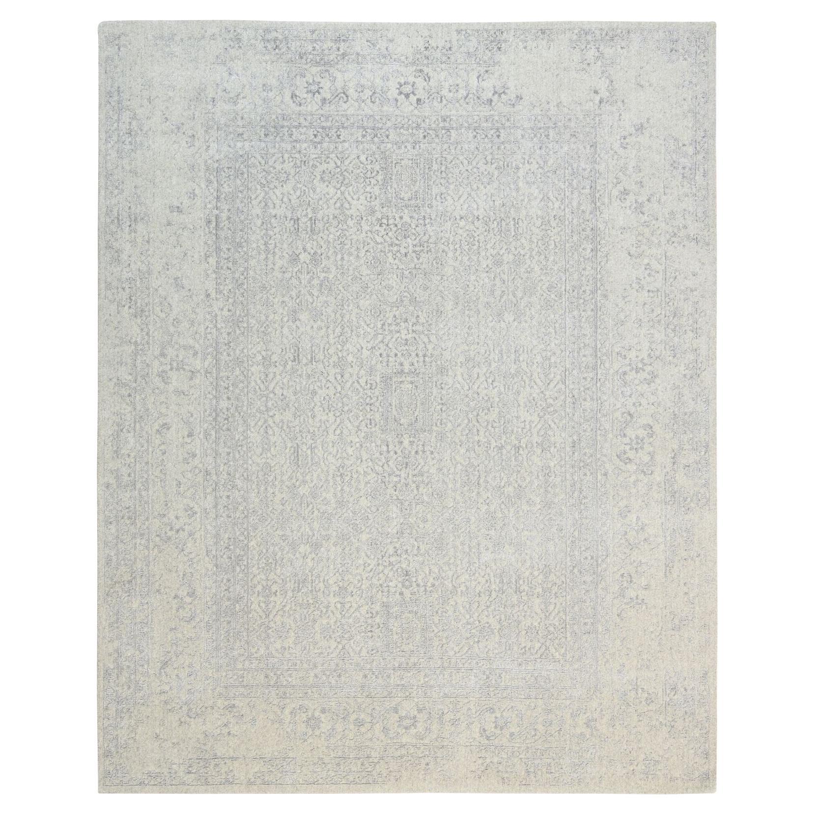 8
x10
1" Beige Hand Loomed Fine Jacquard Wool and Art Silk Oriental Rug