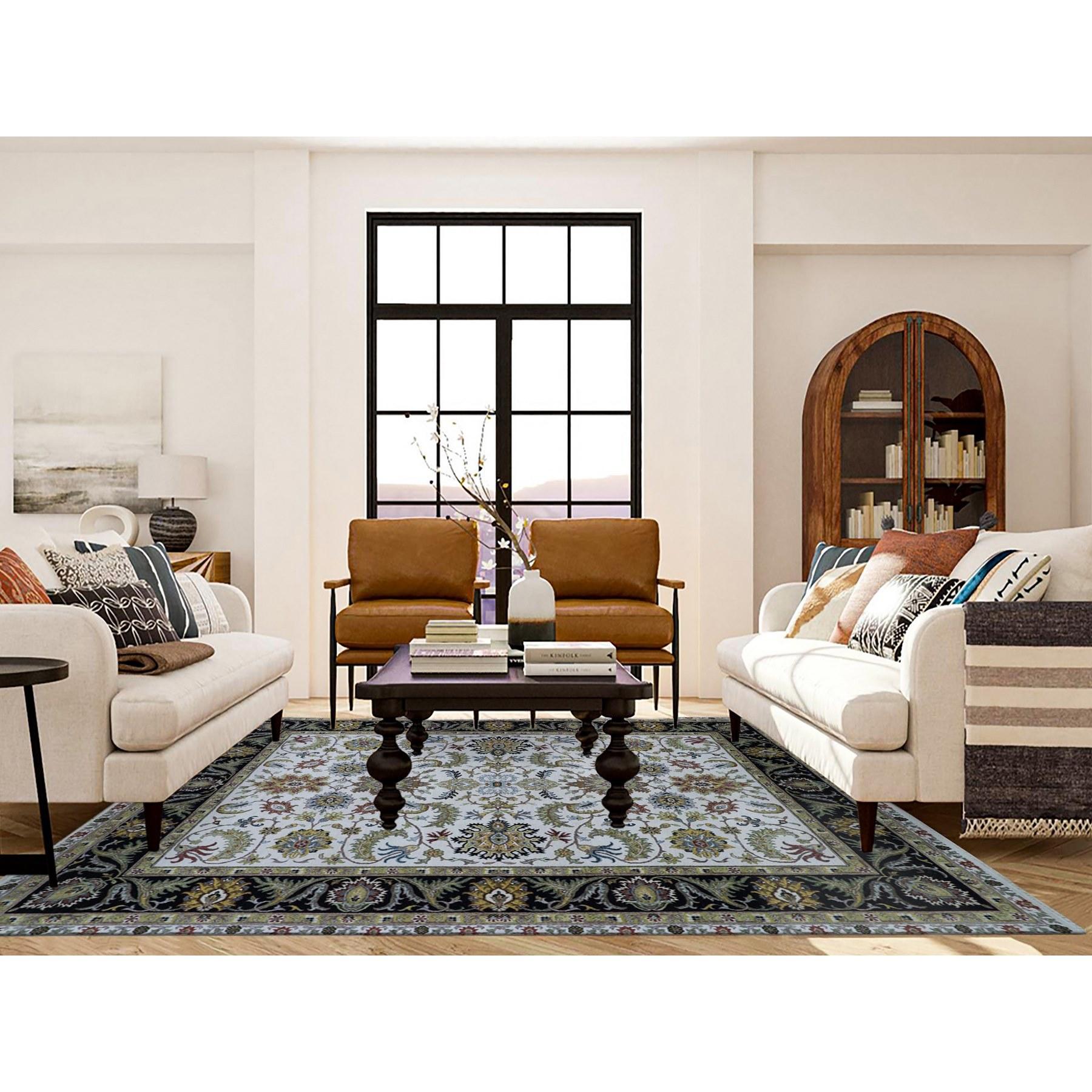 This is a truly genuine one-of-a-kind Agra with Ziegler Design, Hand Knotted, Pure Wool, Oriental Rug. It has been Knotted for months and months in the centuries-old weaving craftsmanship techniques by expert artisans.
Primary materials: Wool
Latex: