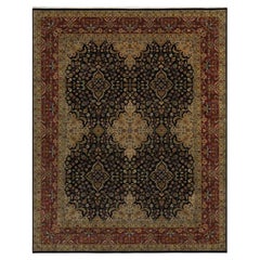 8
x10
1" Jat Schwarz Komplizierte Kashan Revival Neuseeland Wolle Hand geknüpft Teppich