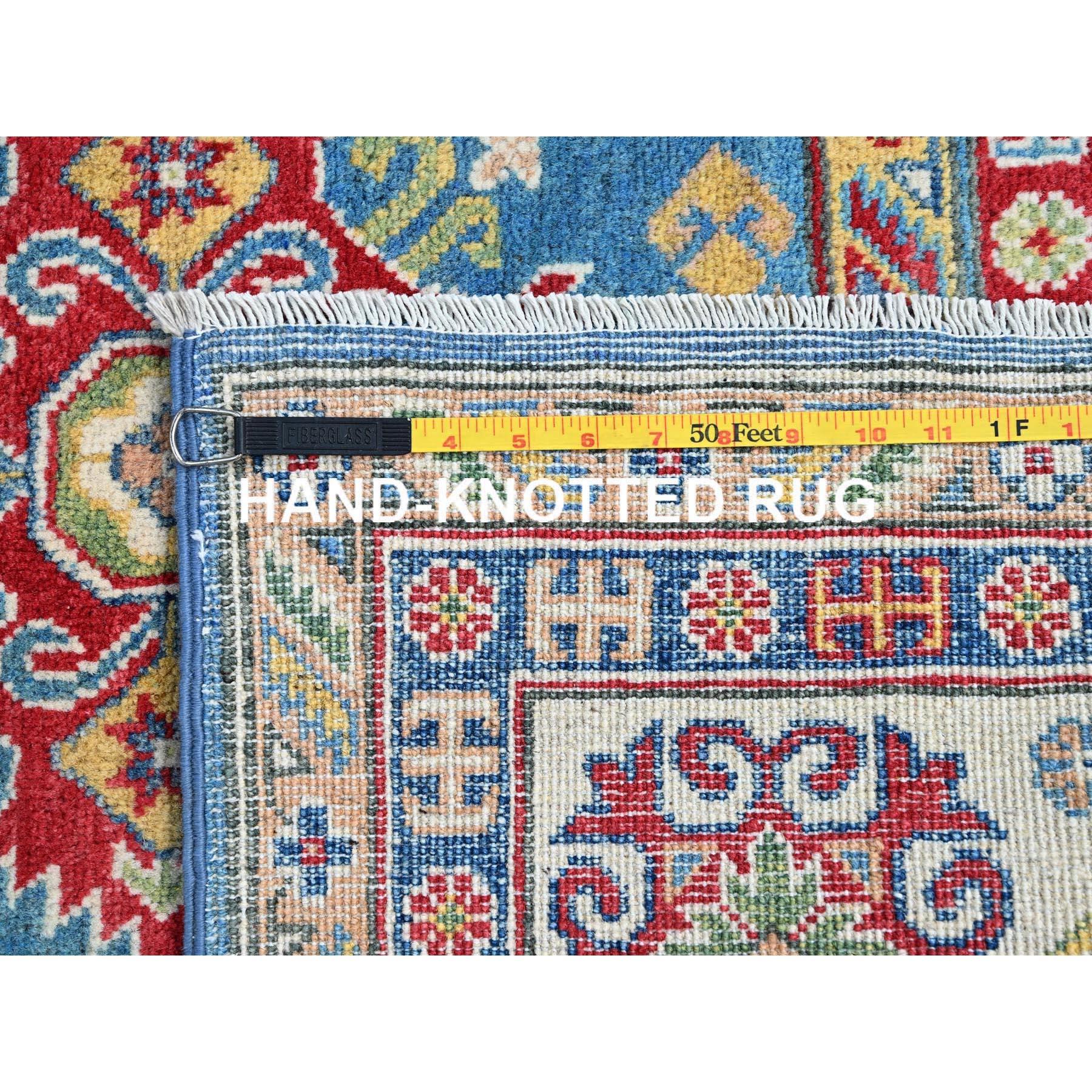 Tapis oriental noué à la main Navagio Bay Blue Wool Kazak 8'x10'1