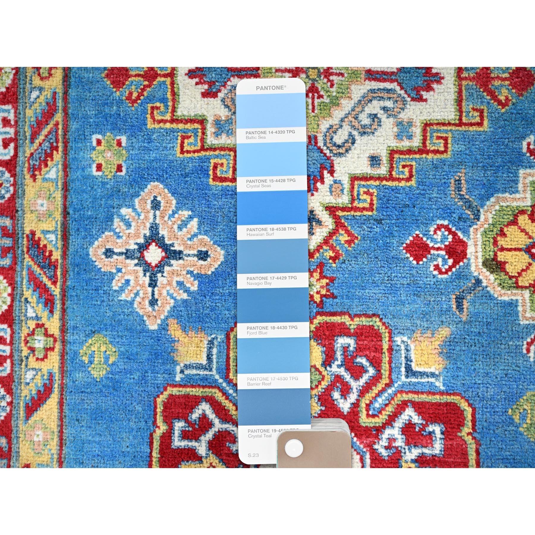 XXIe siècle et contemporain Tapis oriental noué à la main Navagio Bay Blue Wool Kazak 8'x10'1