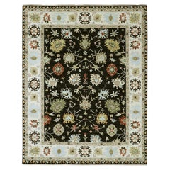 8
x10
1" Raven Black, Agra con Ziegler Design, Tappeto annodato a mano, pura lana