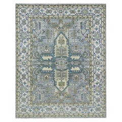 8
x10
1" Storm Gray, velours luxuriant, noué à la main, tissage Oushak, tapis 100% laine