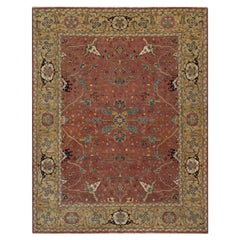 8
x10
2" Berry Red Hand Knotted Soft Wool Antiqued Fine Heriz Re-Creation Rug