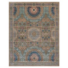 8
x10
2" Braun Wolle und Seide Mamluke Design mit Stern Medaillon Hand geknüpft Teppich